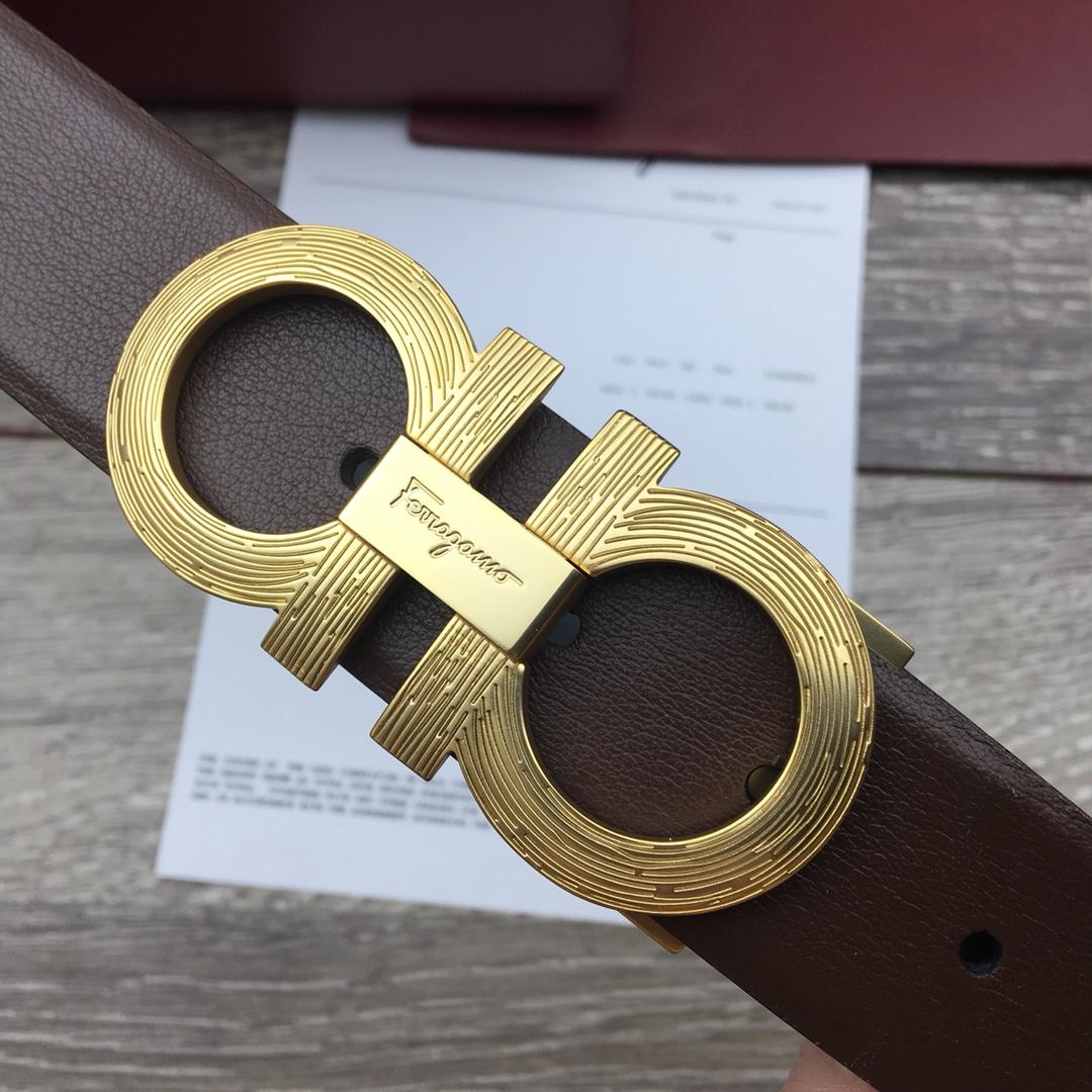Ferragamo Gold buckle belt ASS02193