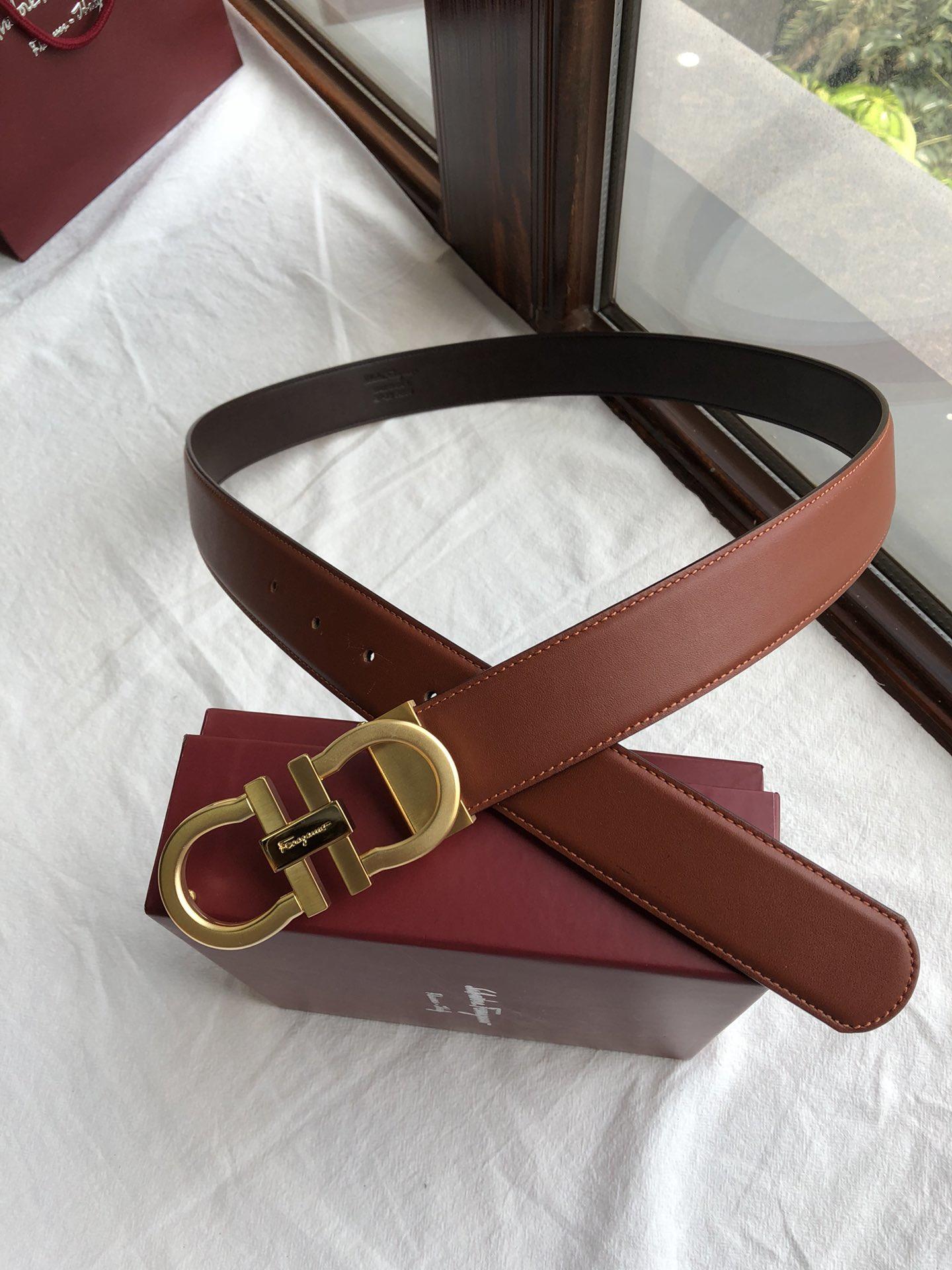 Ferragamo brown Golden belt ASS02123