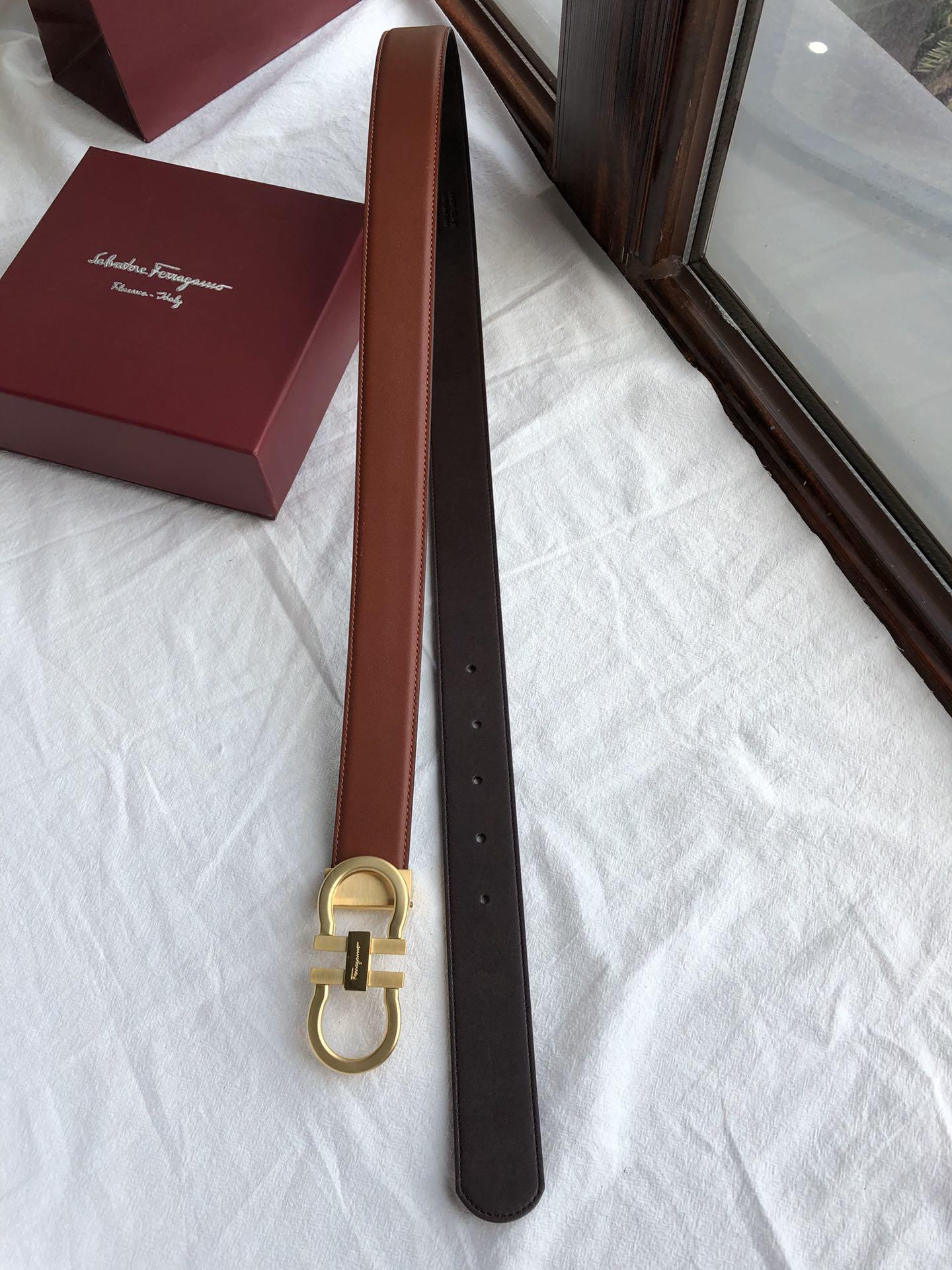 Ferragamo brown Golden belt ASS02123