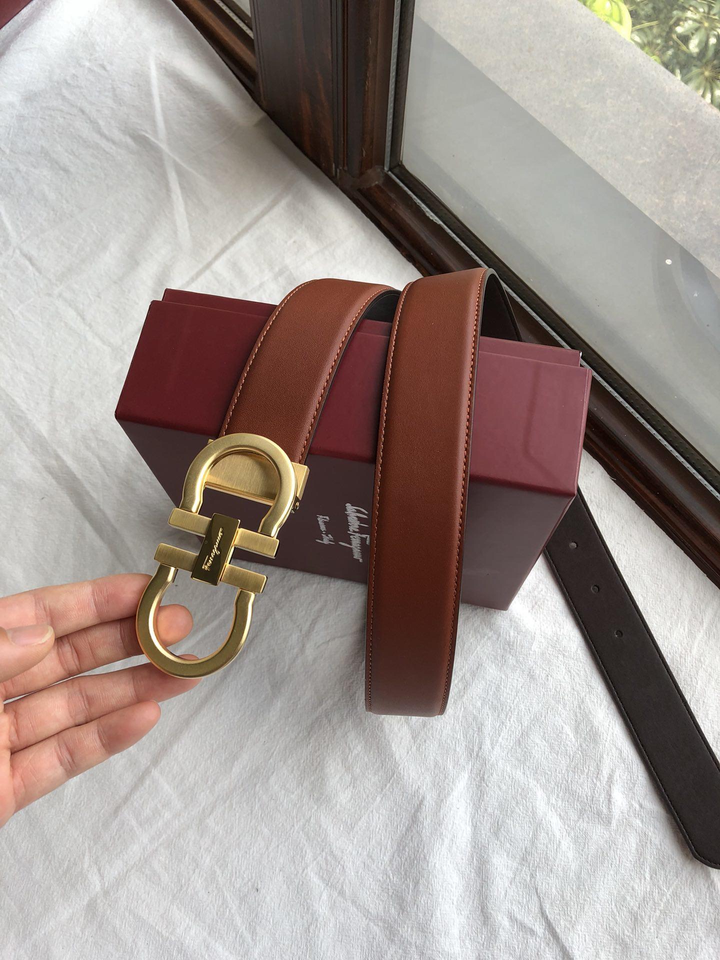 Ferragamo brown Golden belt ASS02123