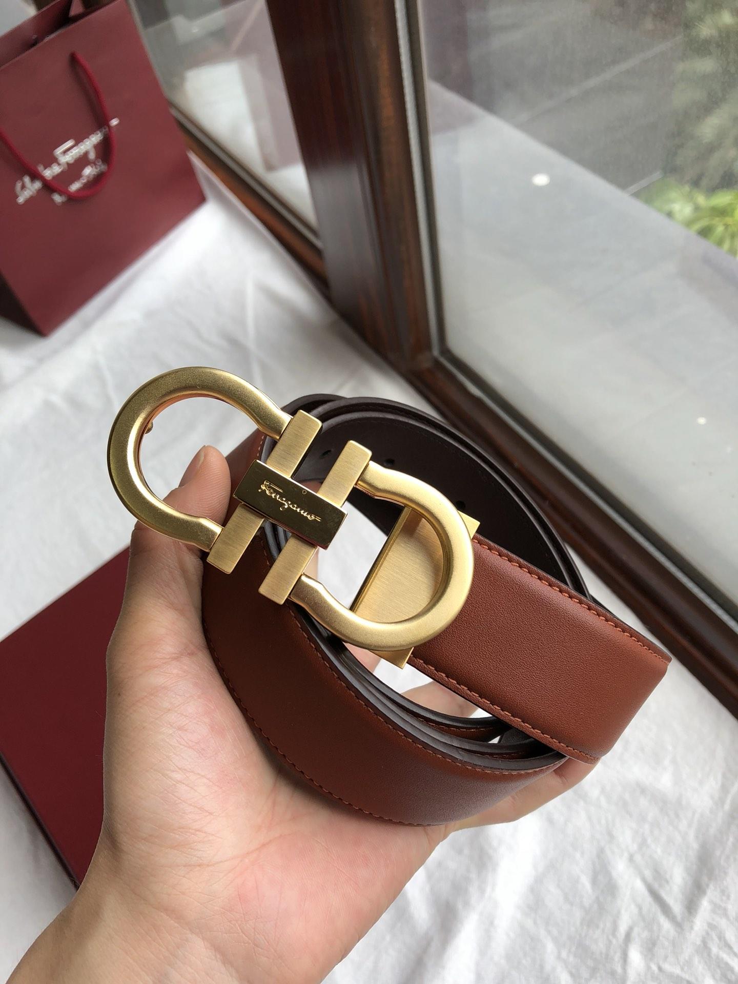 Ferragamo brown Golden belt ASS02123