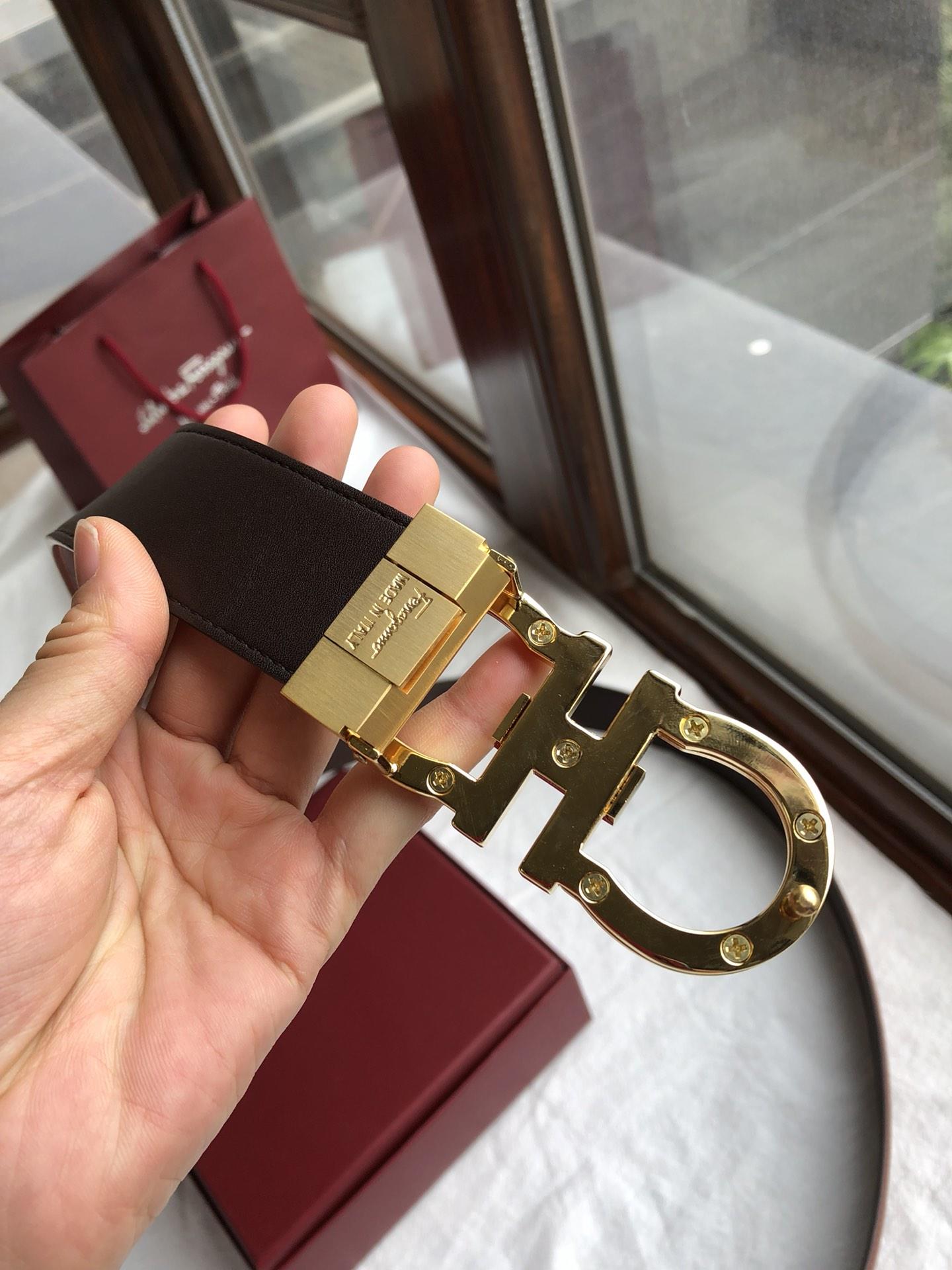 Ferragamo brown Golden belt ASS02123