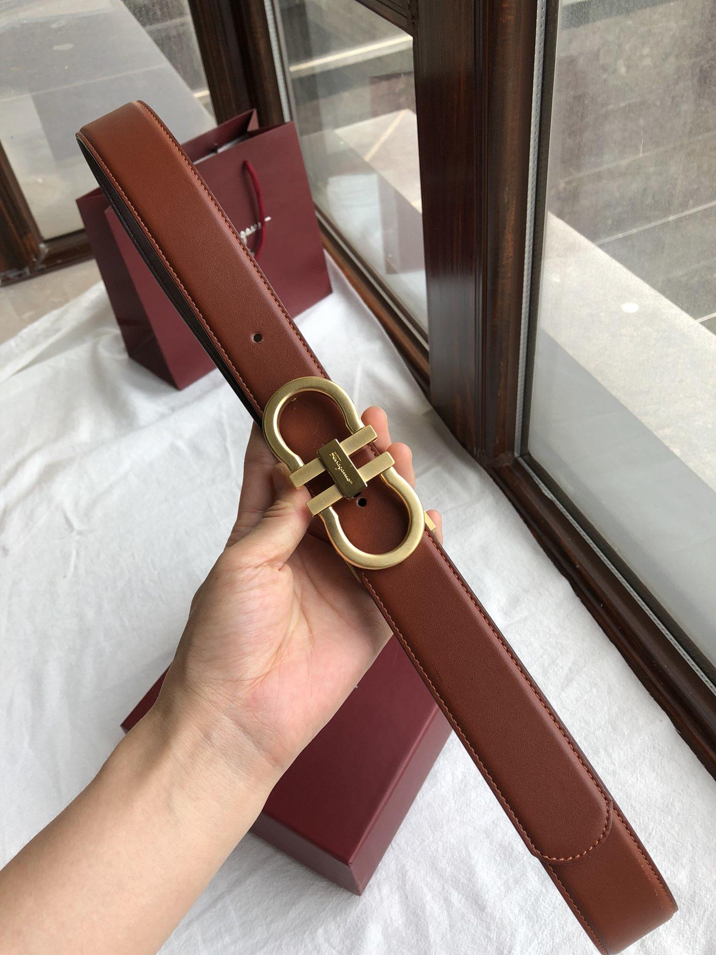 Ferragamo brown Golden belt ASS02123