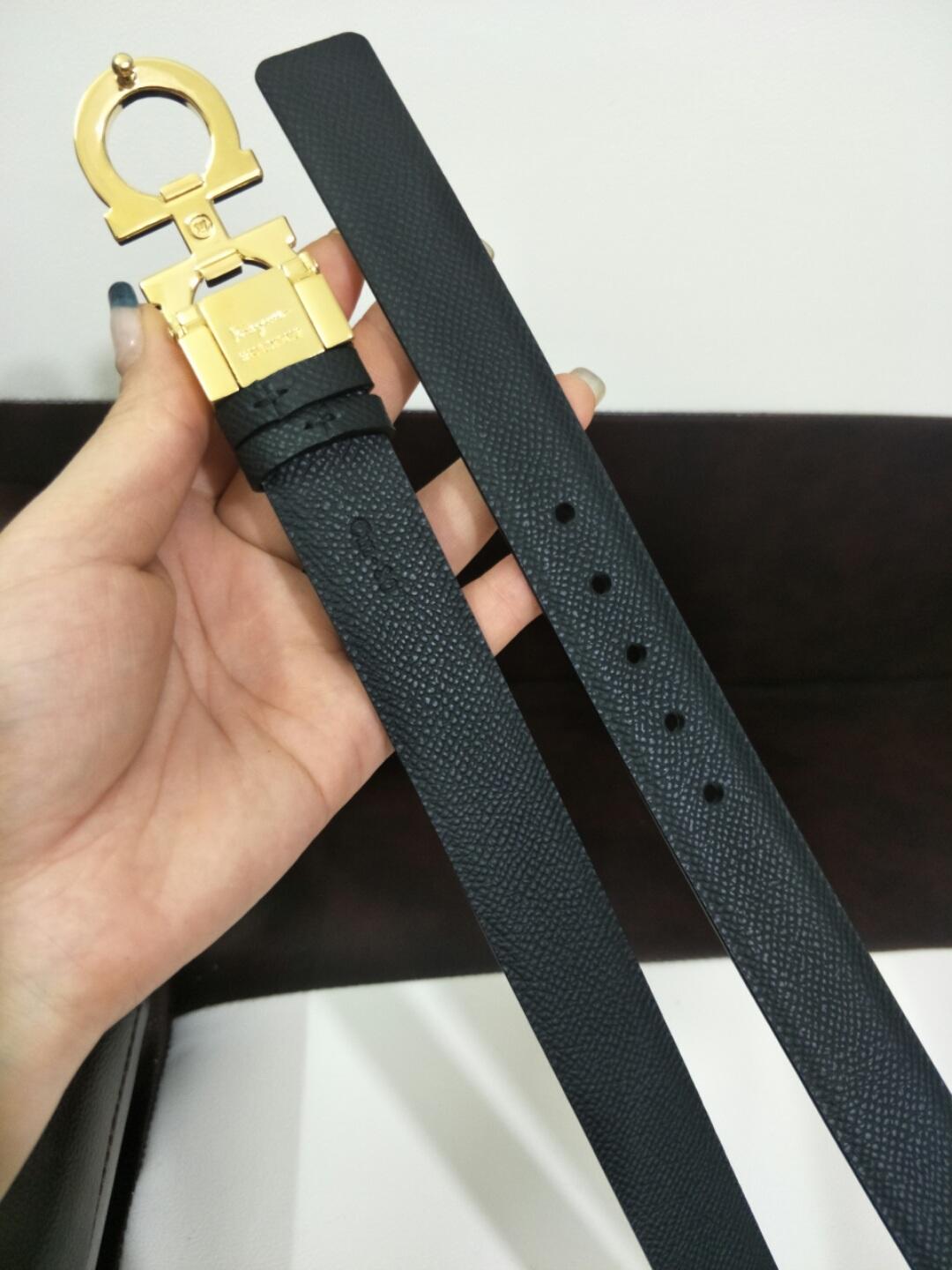 Classy Black Ferragamo Gold buckle belt ASS02129