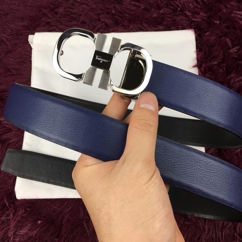 Blue Silver Ferragamo belt ASS02214