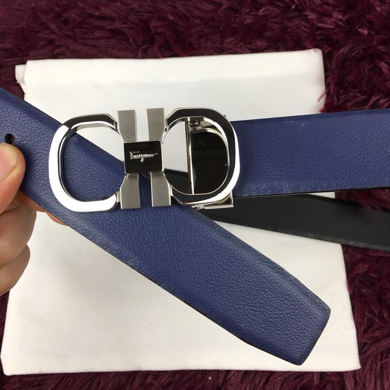 Blue Silver Ferragamo belt ASS02214