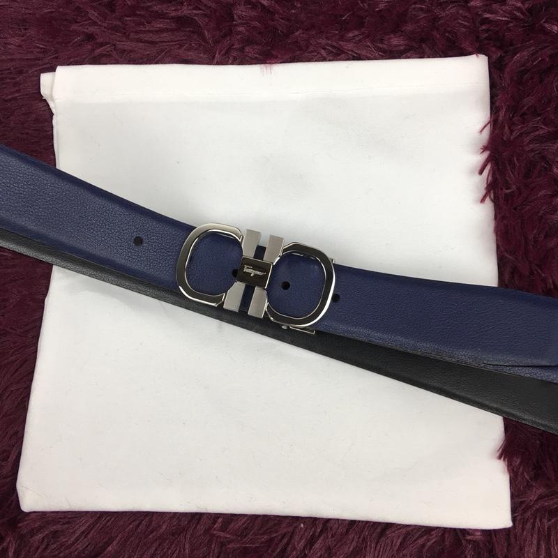 Blue Silver Ferragamo belt ASS02214