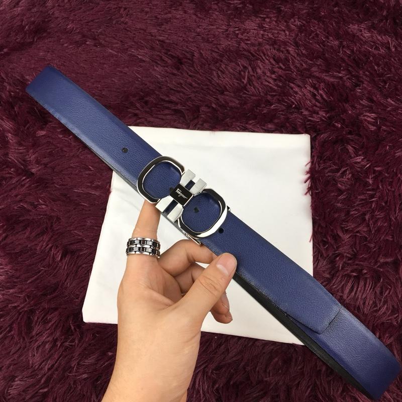 Blue Silver Ferragamo belt ASS02214