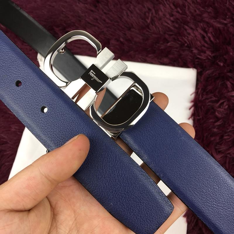 Blue Silver Ferragamo belt ASS02214