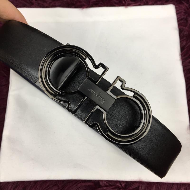 Black Silver Ferragamo belt ASS02174