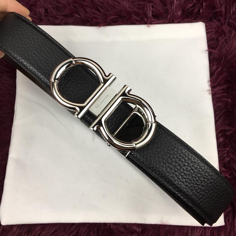 Black Silver Ferragamo belt ASS02137