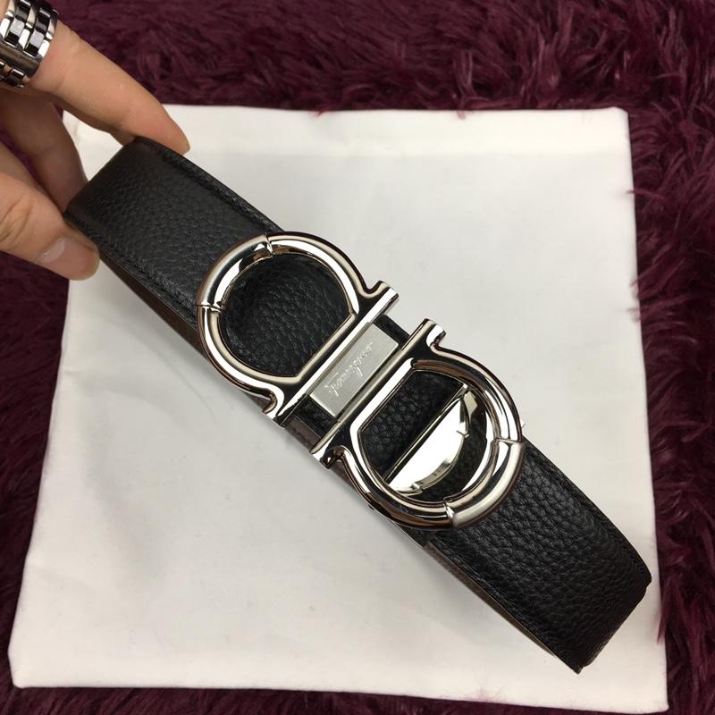 Black Silver Ferragamo belt ASS02137