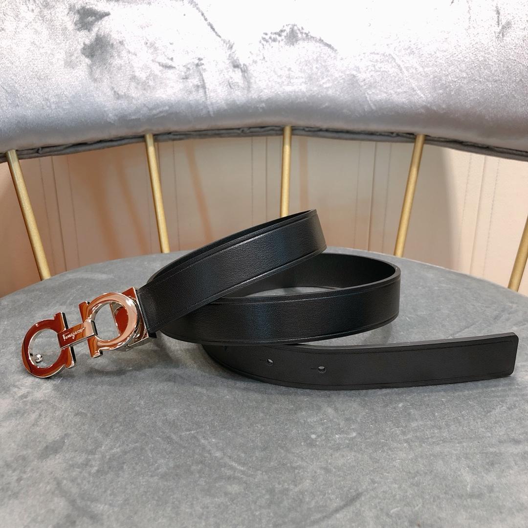 Black Silver Ferragamo belt ASS02074