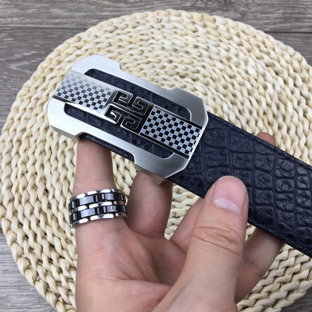 Black leather 4G Silver Givenchy belt ASS02281