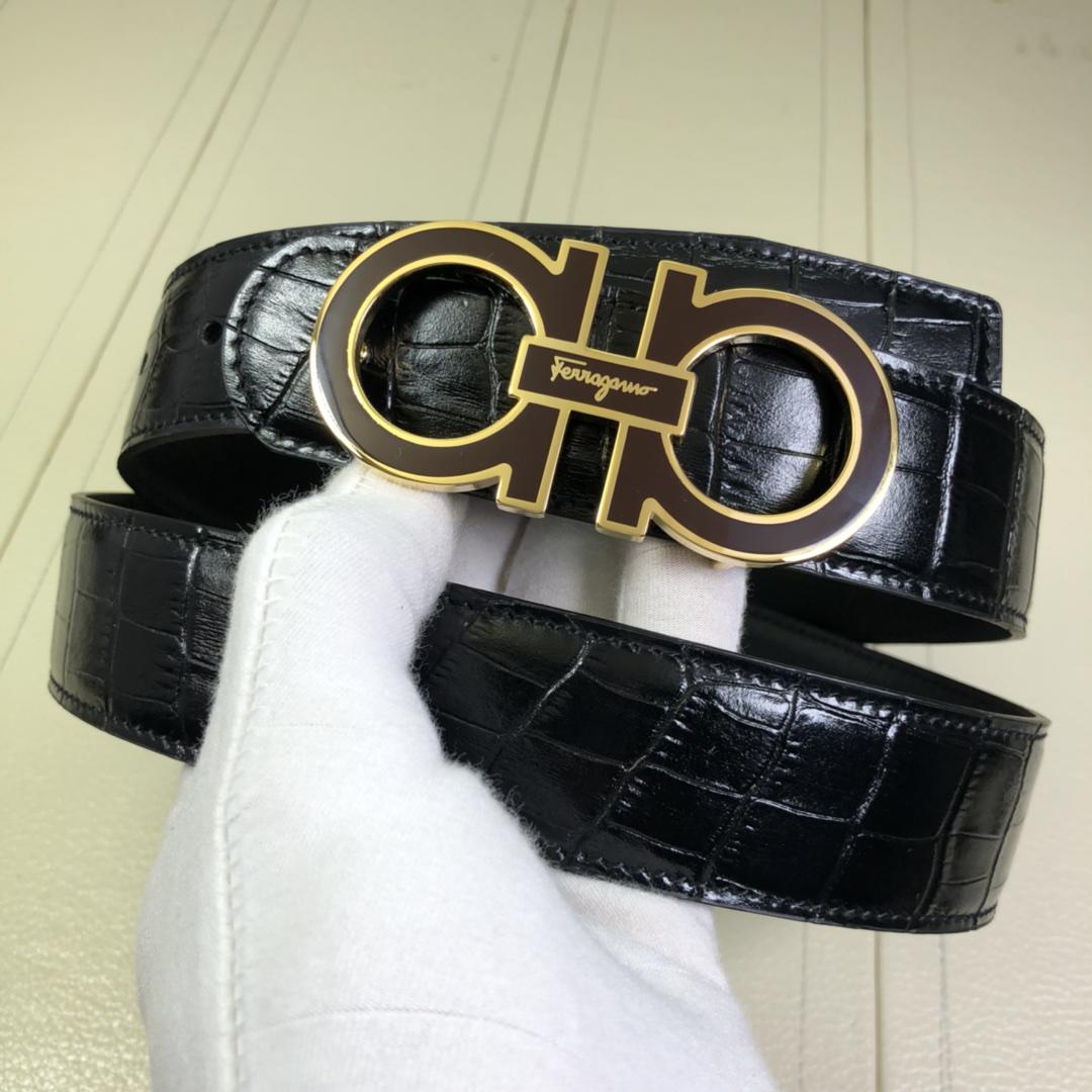 Black Gold F-buckle belt ASS02182