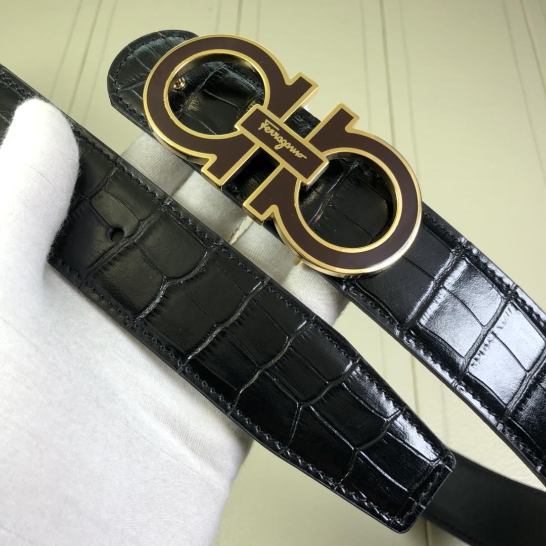 Black Gold F-buckle belt ASS02182