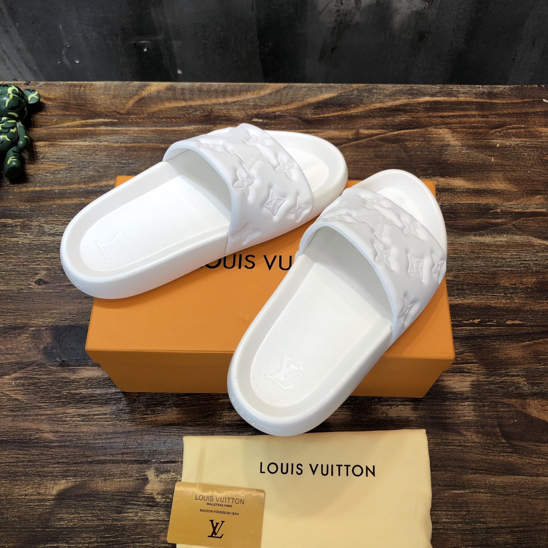 LV 2022SS hot sale couple colorful embossment slipper