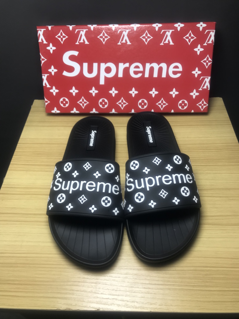 lv x Supreme black slide sandal GO_LV018