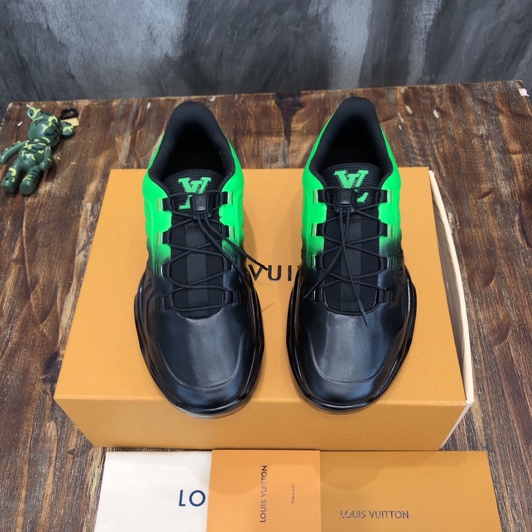 lv Sneakers Millenium  in Green with Bl