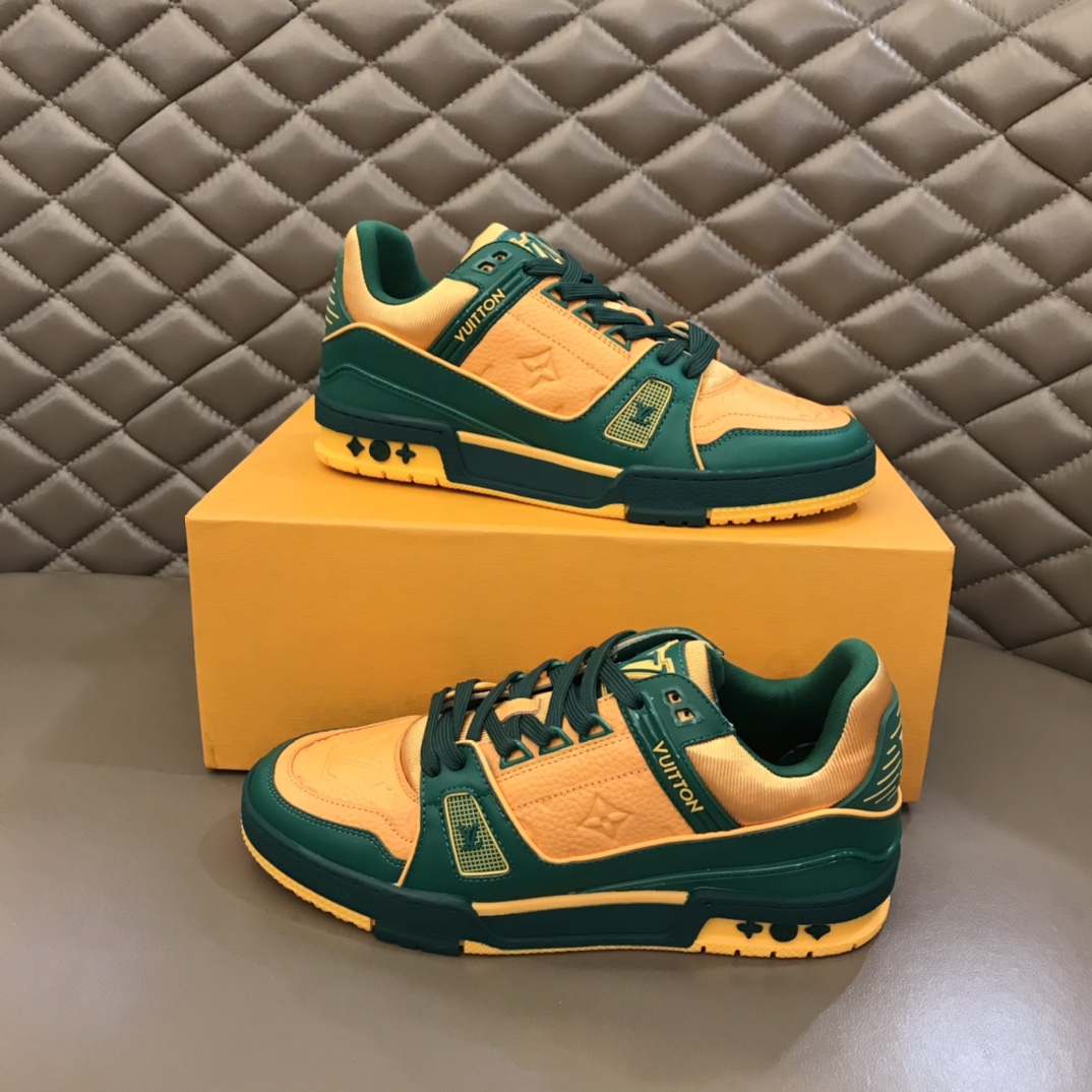 lv Sneaker Trainer in Yellow tihe Green