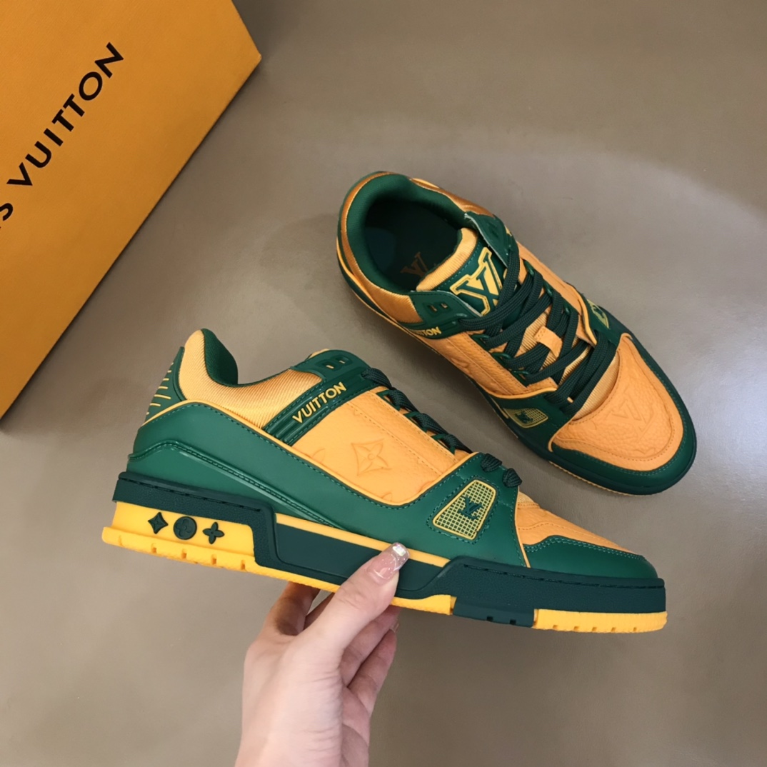 lv Sneaker Trainer in Yellow tihe Green