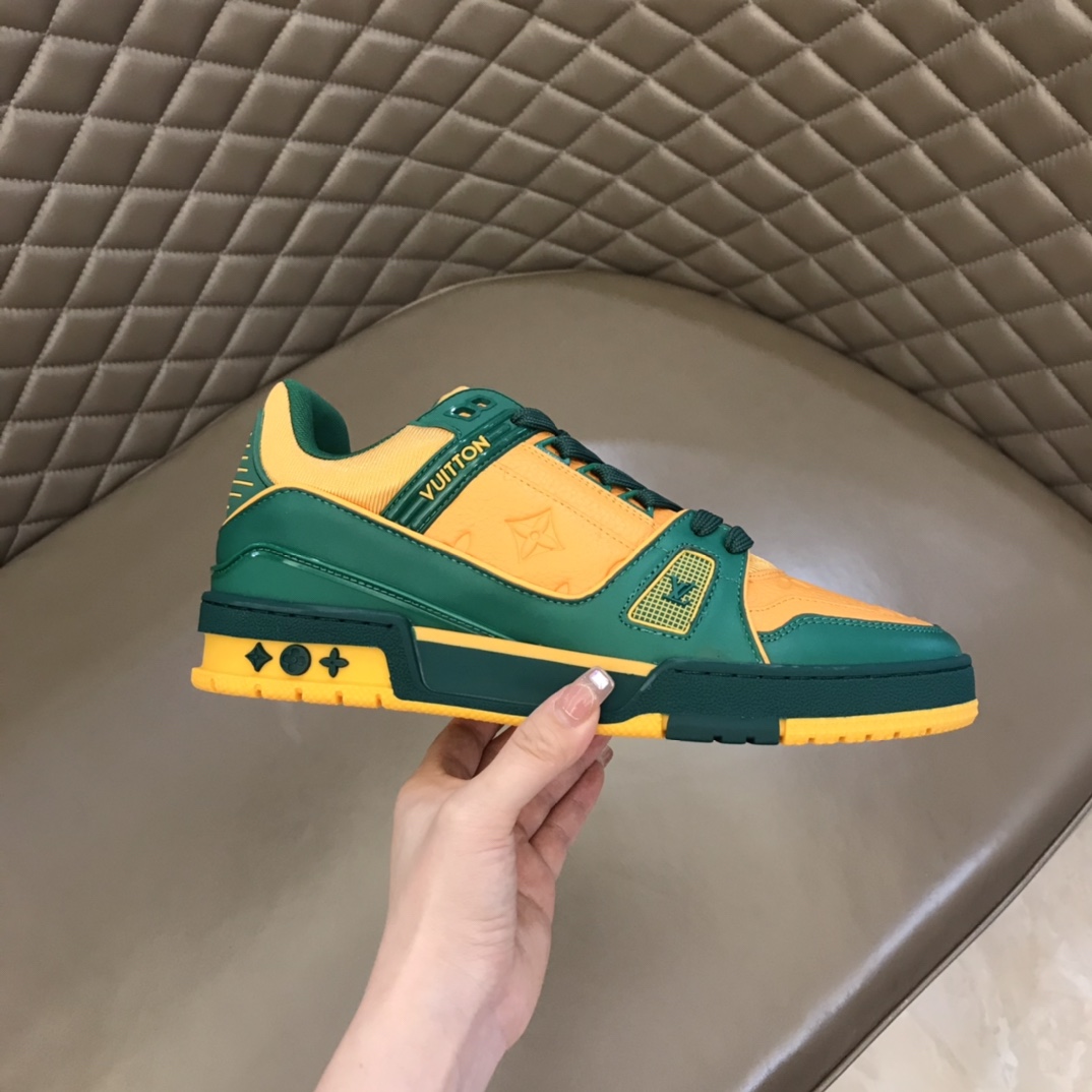 lv Sneaker Trainer in Yellow tihe Green