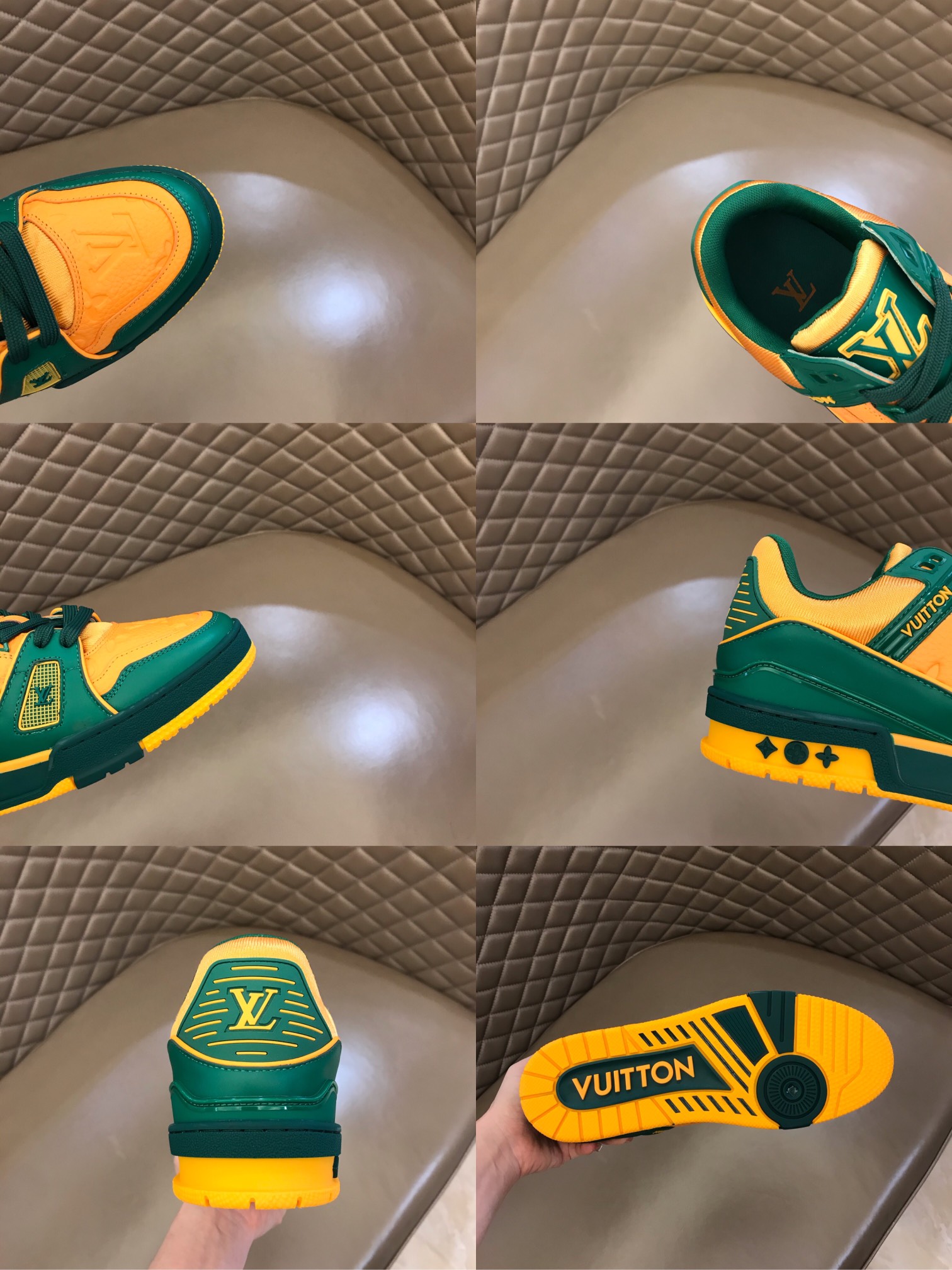 lv Sneaker Trainer in Yellow tihe Green