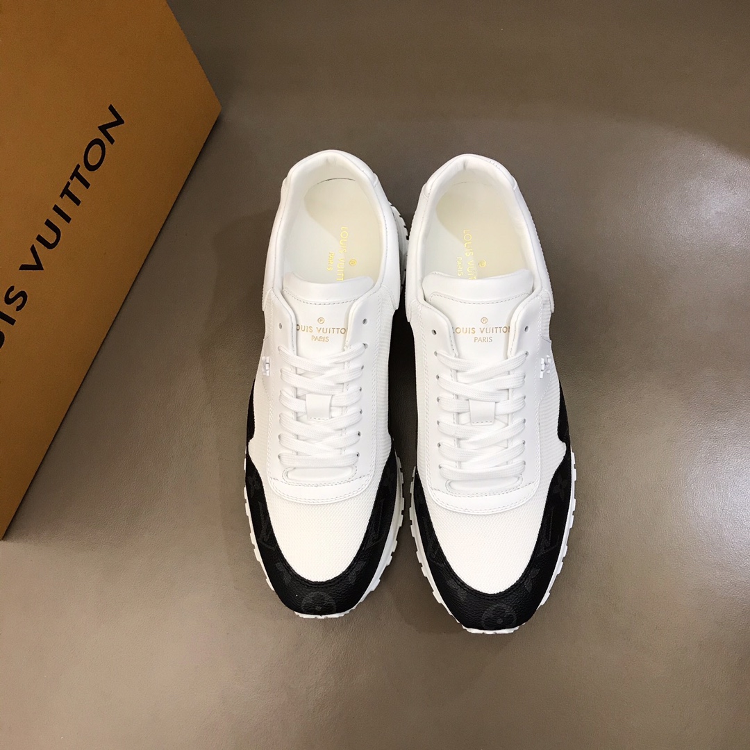 lv Sneaker Run Away in White with Black