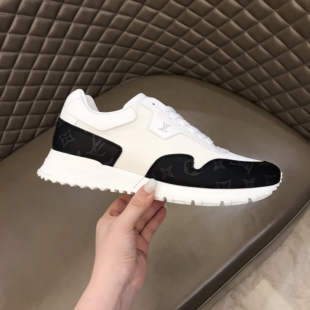 lv Sneaker Run Away in White with Black