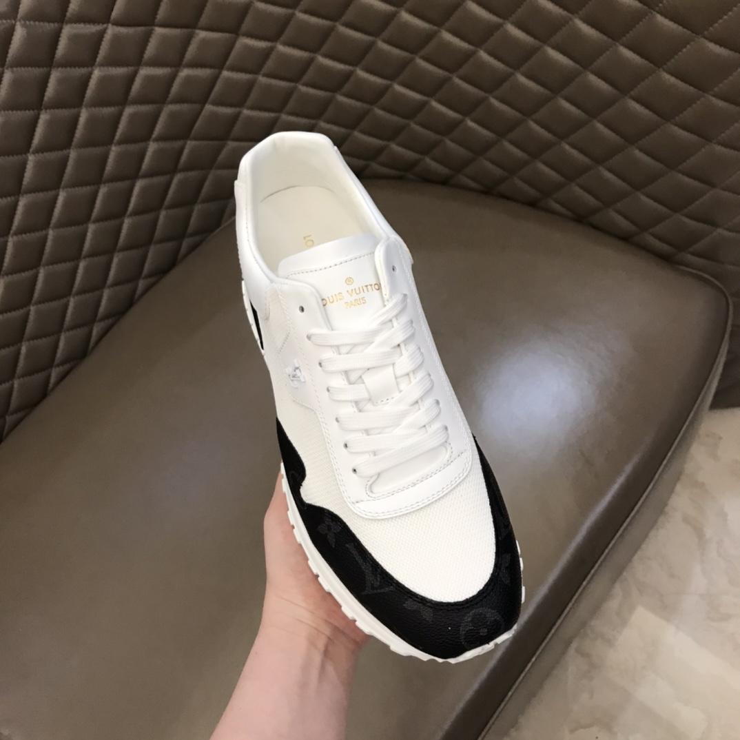 lv Sneaker Run Away in White with Black