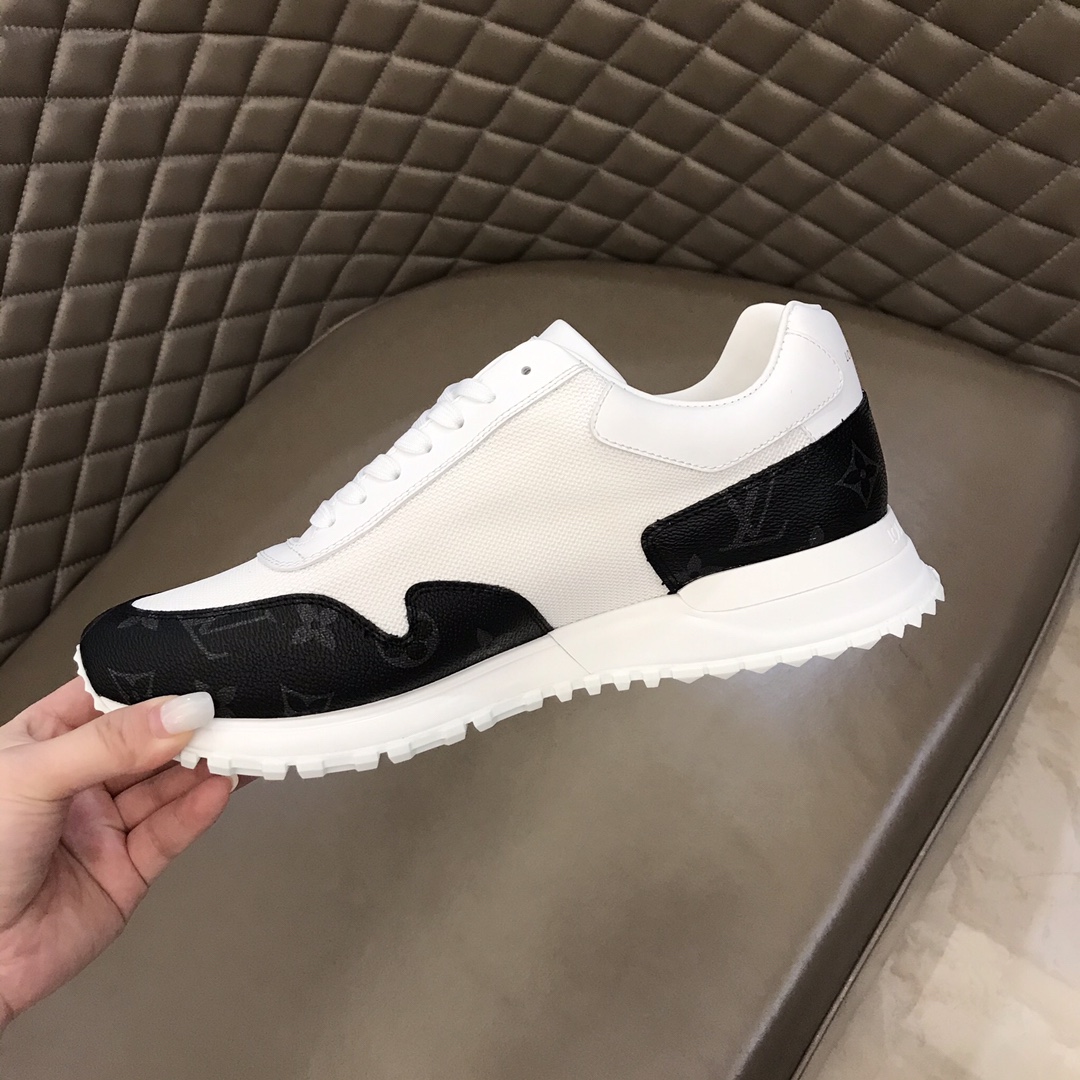 lv Sneaker Run Away in White with Black