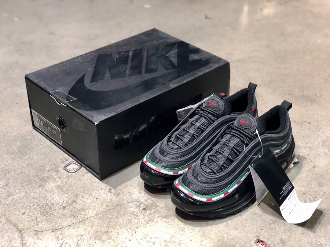 God Air Max 97 Undefeated Black Red/Green retail materials preorder