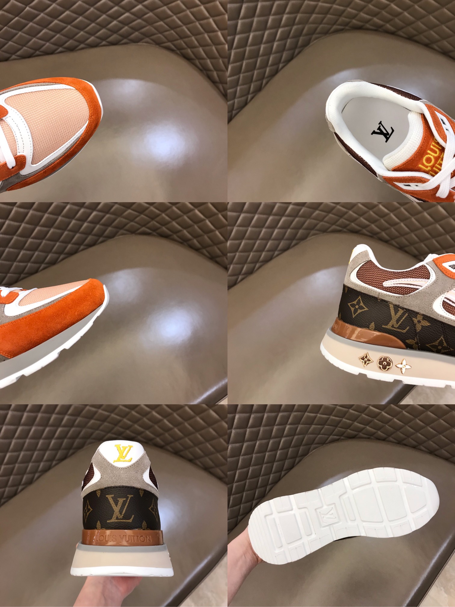 lv Sneaker Run Away in Orange