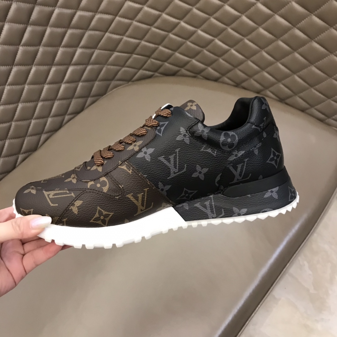 lv Sneaker Run Away in Brown with White