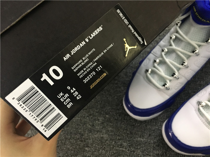 Air Jordan 9 Kobe Bryant Sneaker In White And Concord-Tour Yellow Color 4B82B89FFE74