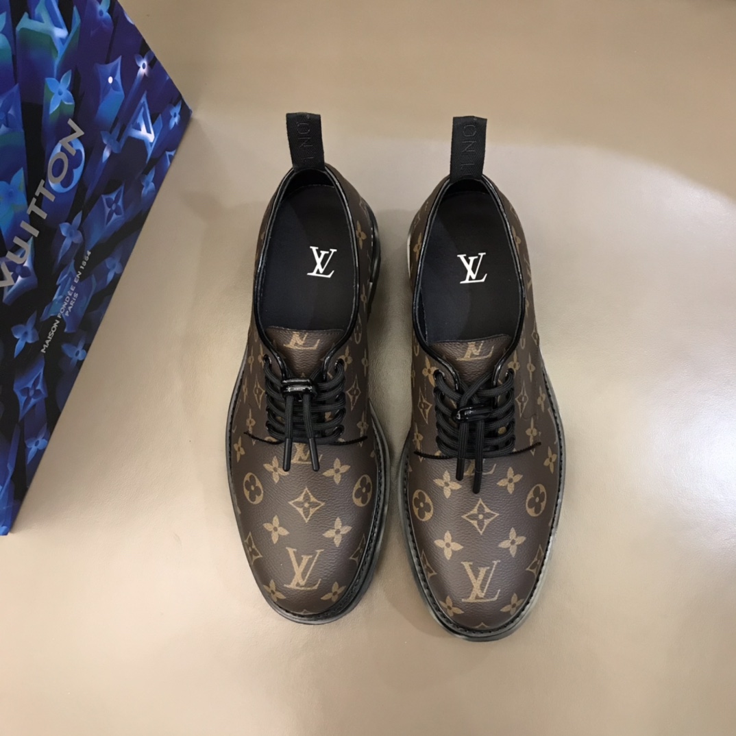 lv Dress Shoes Derby Harness in Brown