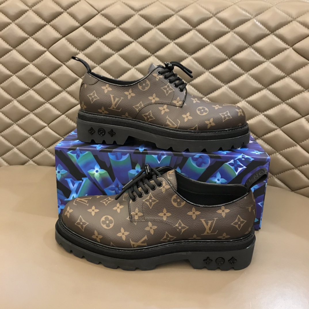 lv Dress Shoes Derby Harness in Brown