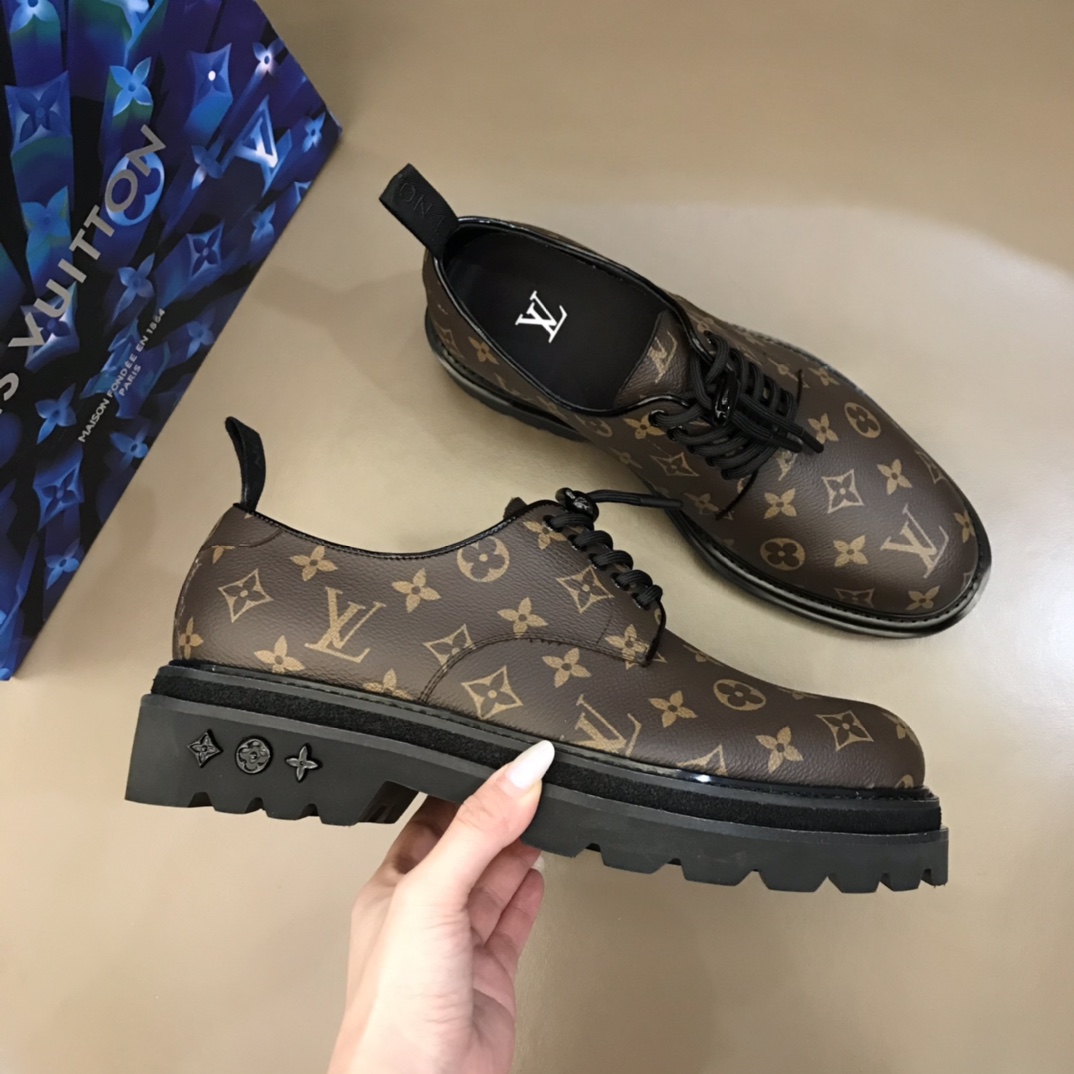 lv Dress Shoes Derby Harness in Brown