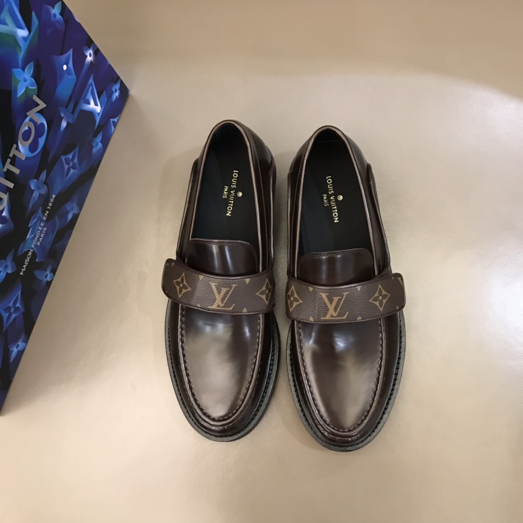 lv Dress Shoes Derby Harness in Brown