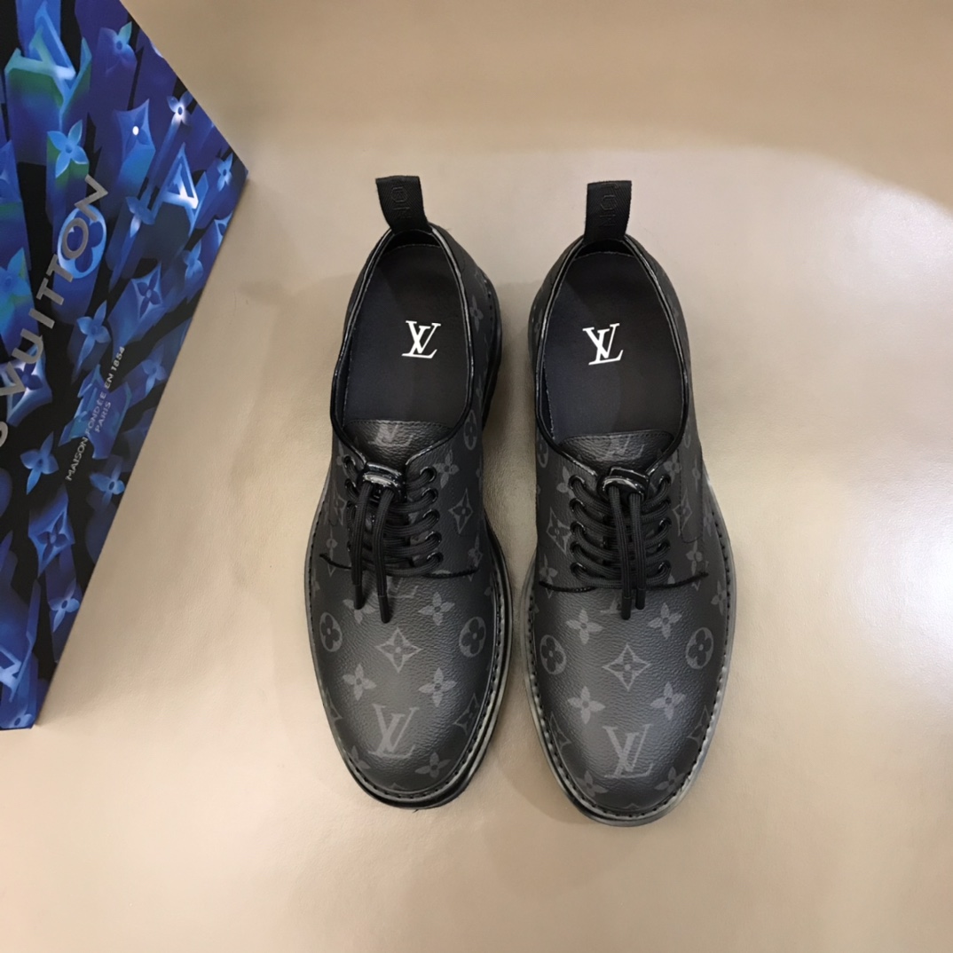 lv Dress Shoes Derby Harness in Black