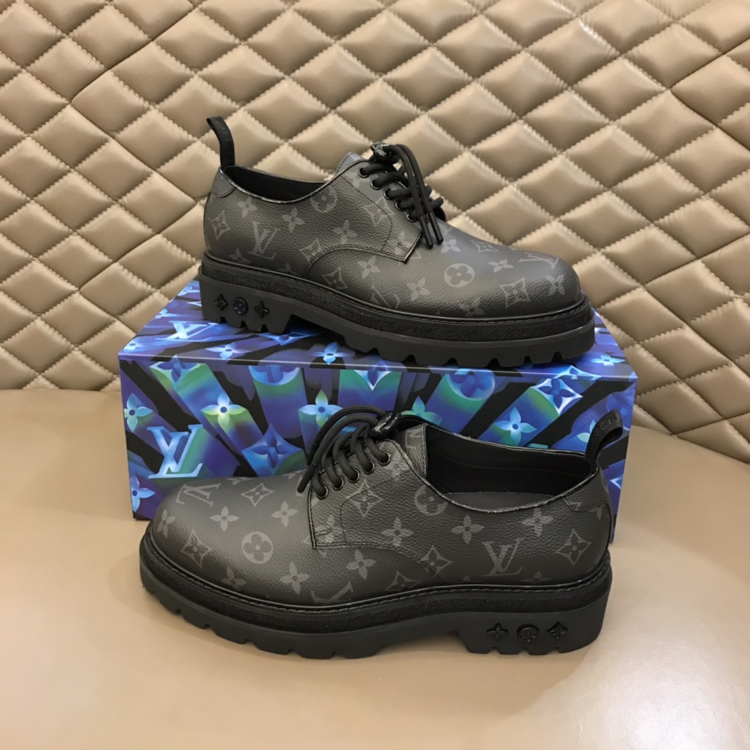 lv Dress Shoes Derby Harness in Black