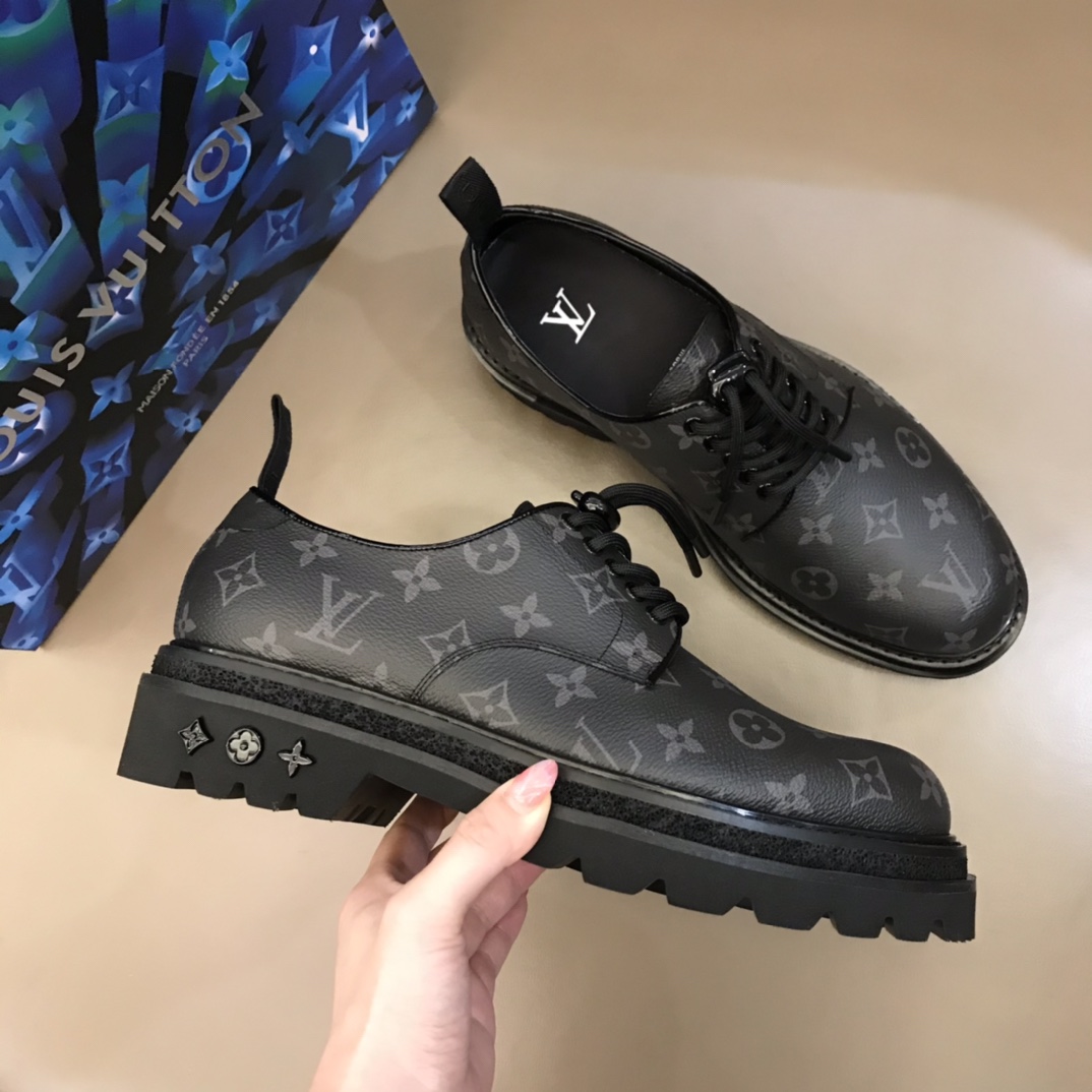 lv Dress Shoes Derby Harness in Black