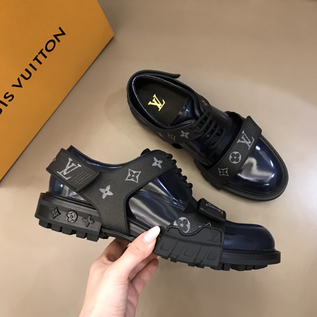 lv Dress Shoes Derby Harness in Black