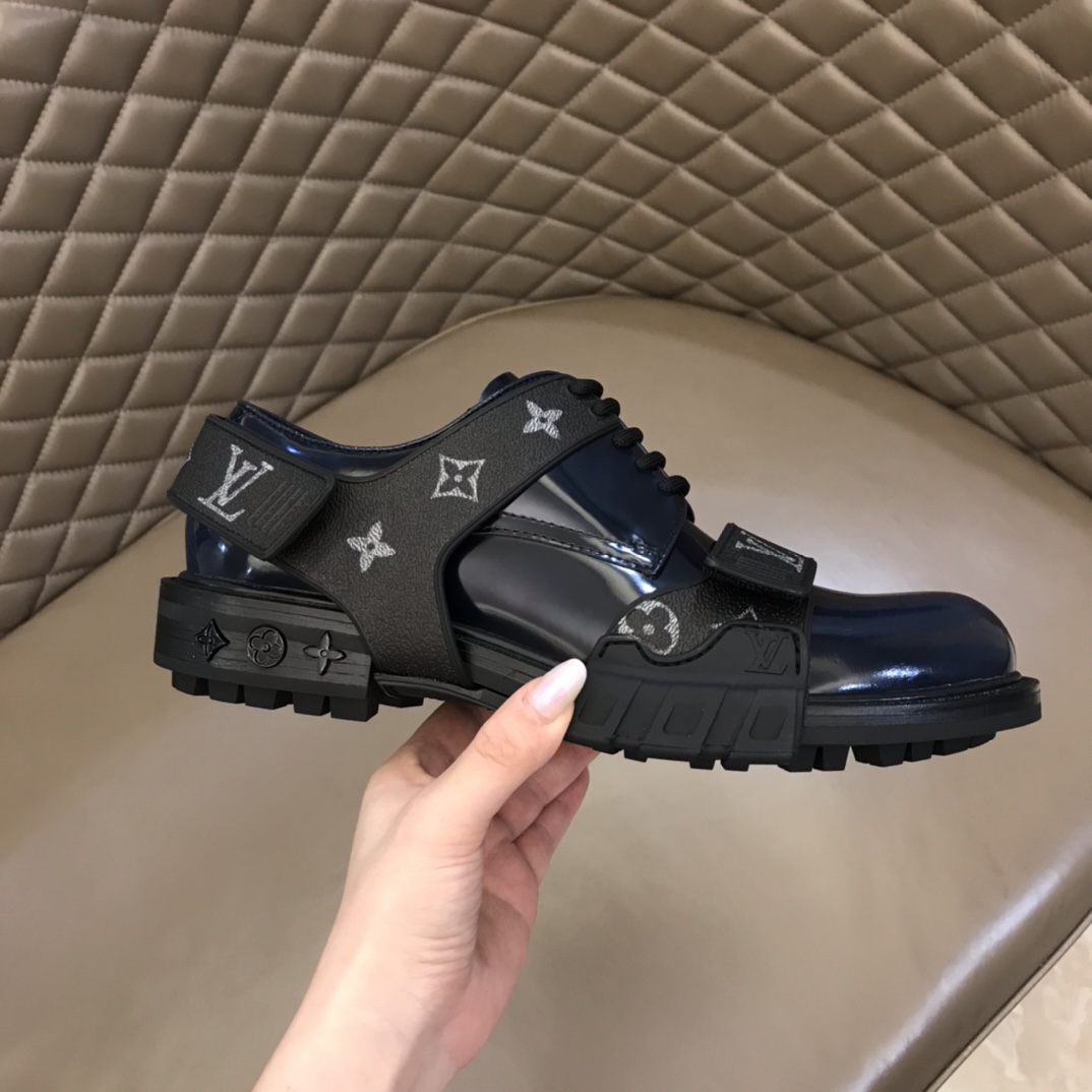 lv Dress Shoes Derby Harness in Black