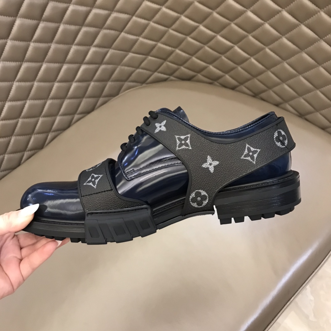 lv Dress Shoes Derby Harness in Black