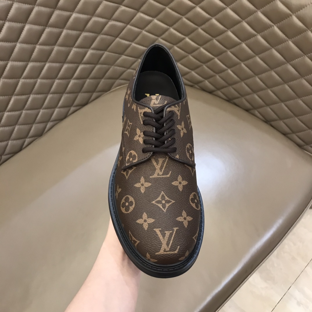 lv Dress Shoes Black ice in Brown