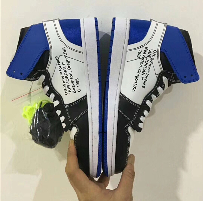 High Quality Vigril Abloh X Fragment Design X Air Jordan 1 Royal Blue Sneakers BAC0F995E8C7