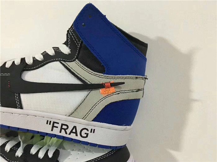 High Quality Vigril Abloh X Fragment Design X Air Jordan 1 Royal Blue Sneakers BAC0F995E8C7