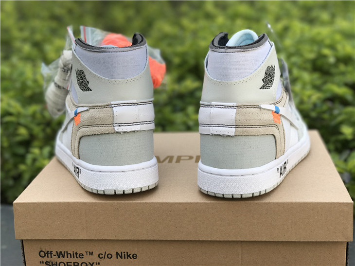 High Quality Off-White X Air Jordan 1 High White Men Sneakers B4CCF9AD5FC3