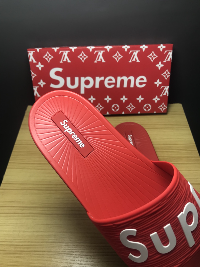 High Quality lv x Supreme red slide sandal GO_LV014